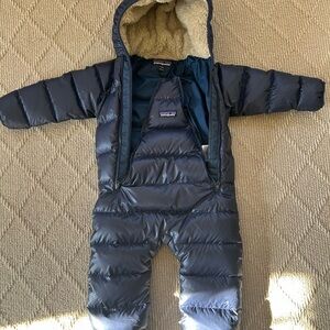 Patagonia Infant Down Snowsuit in Navy Blue
